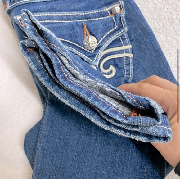 Rock Revival Stephanie Boot Med Wash Low Rise Boot Cut Jeans 26 - Picture 4 of 16